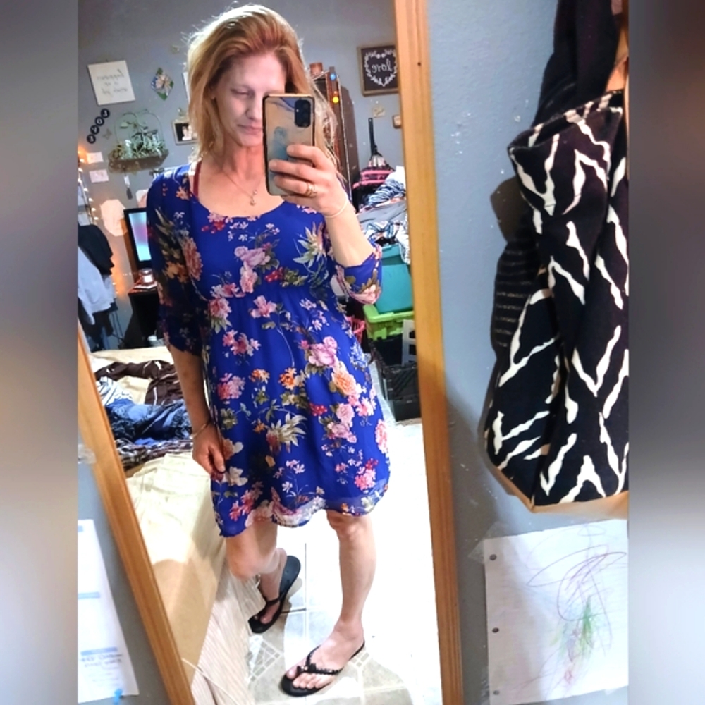🎈PinkBlush🎈BUY 1 GET 1 FREE🎈Floral Maternity Dress Sz S